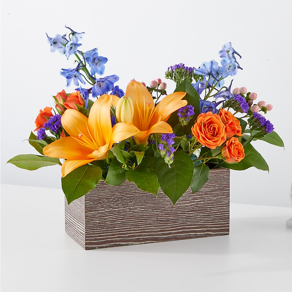 Radiant Citrus Box Bouquet – Flowers By Lorena, Chino CA