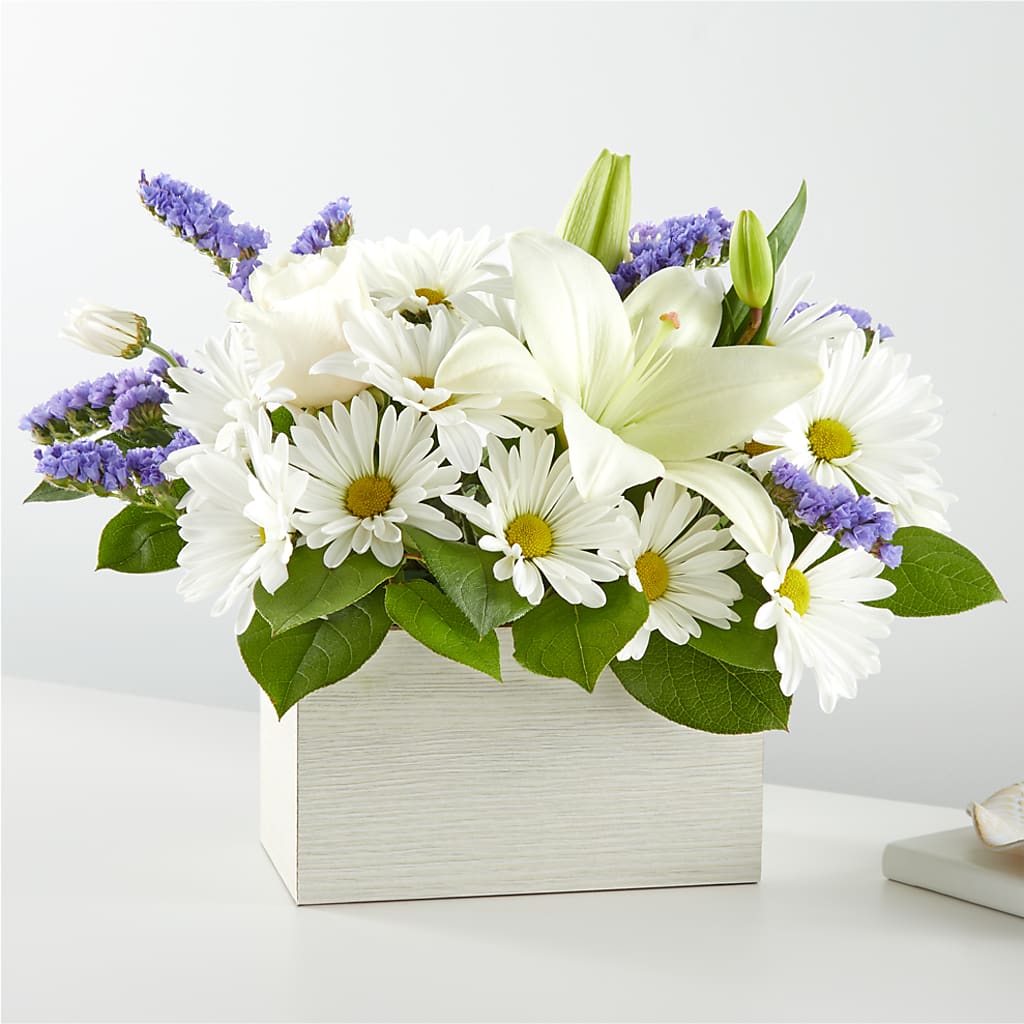 Beyond Blue Box Bouquet – Flowers By Lorena, Chino CA