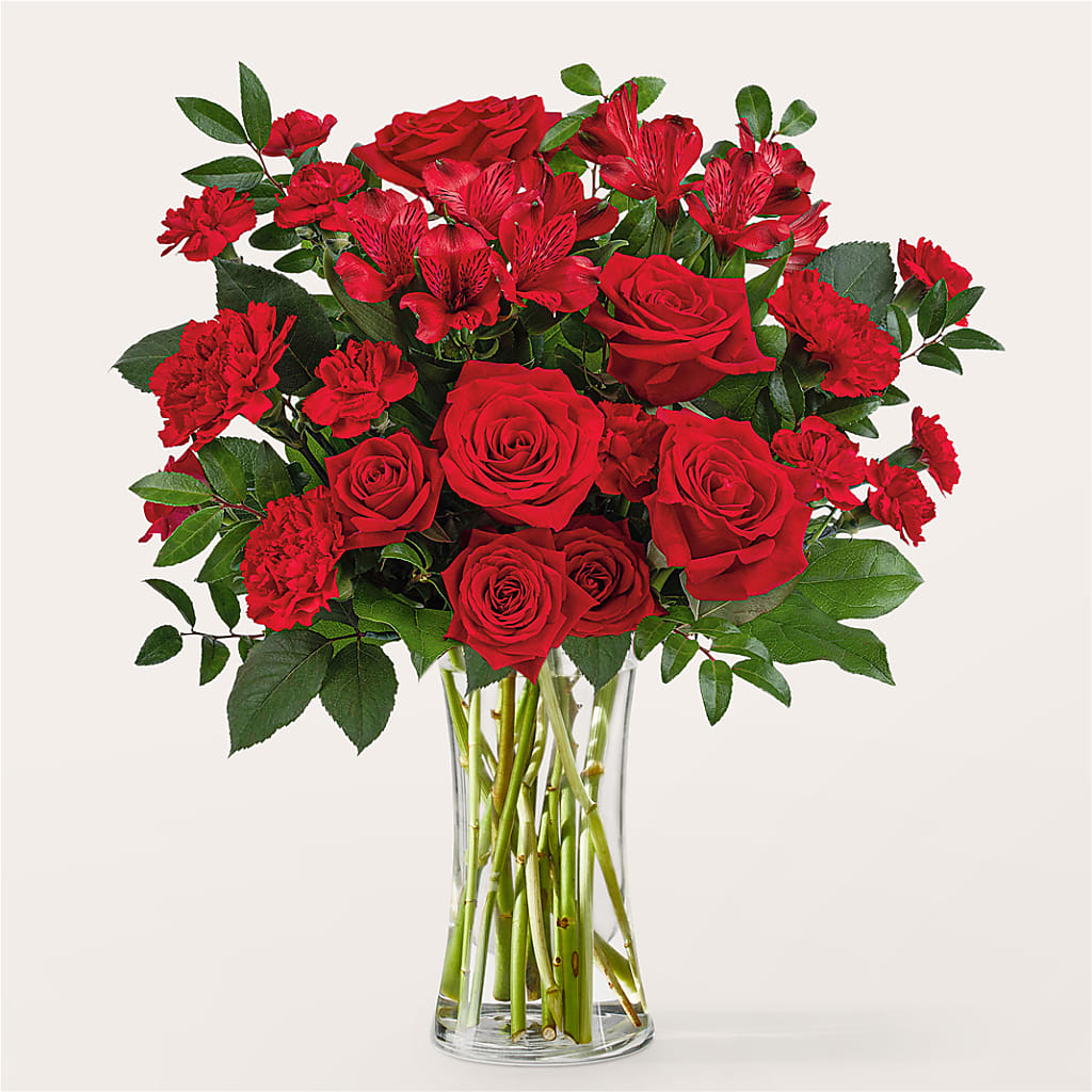 Brilliant Ruby Bouquet – Flowers By Lorena, Chino CA