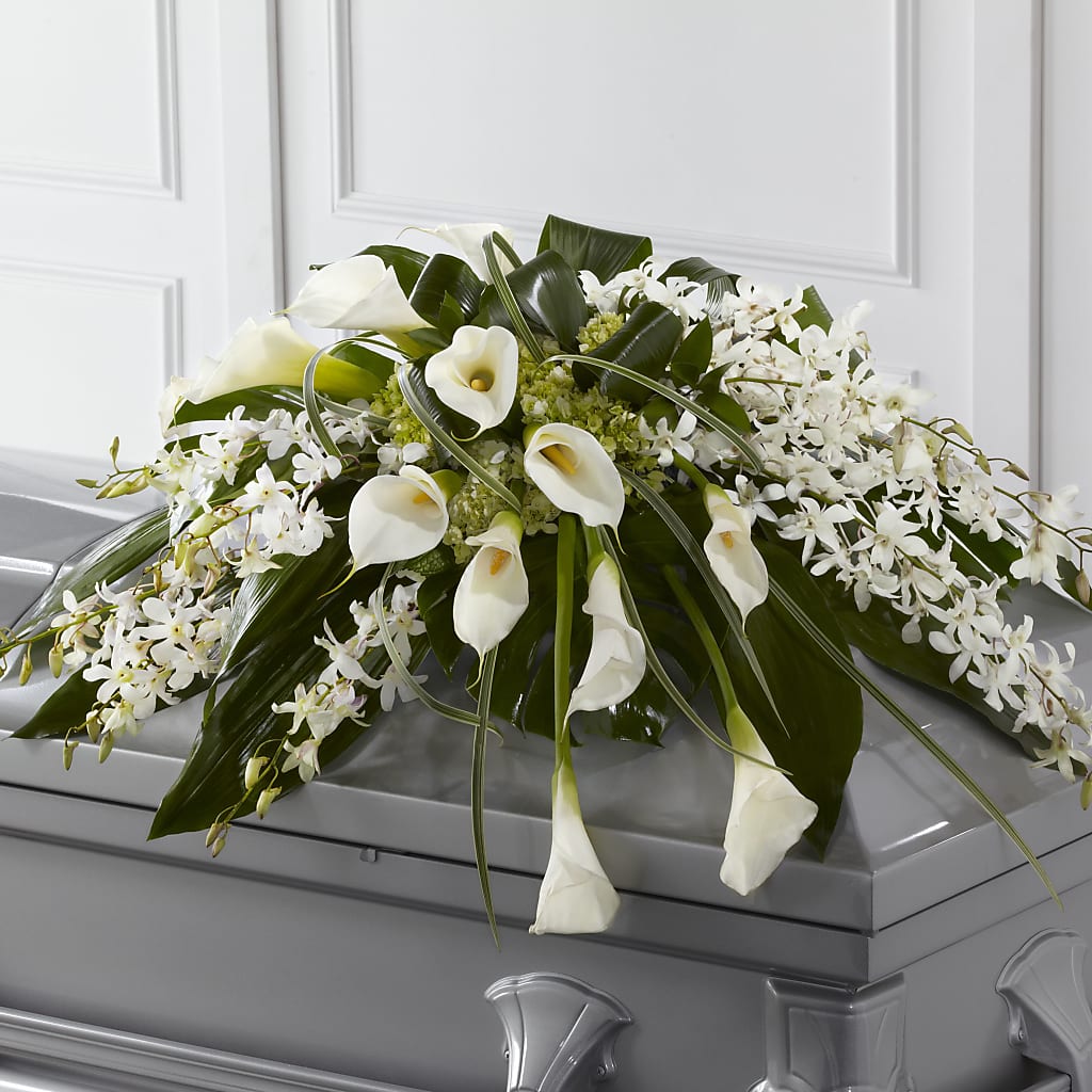 Angel Wings Casket Spray – Flowers By Lorena, Chino CA