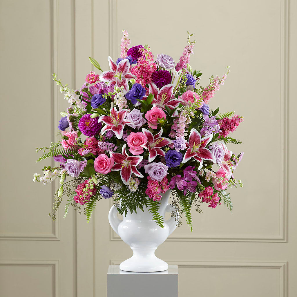 Peaceful Tribute Arrangement – Flowers By Lorena, Chino CA