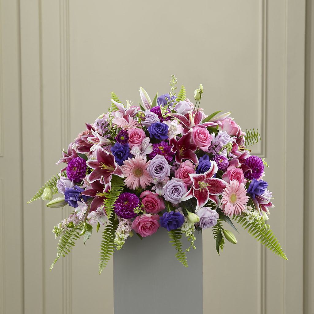 Fare Thee Well Pedestal – Flowers By Lorena, Chino CA