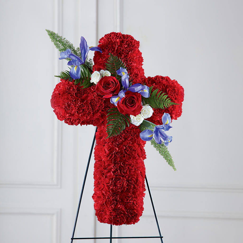 Faithful Hero Floral Cross – Flowers By Lorena, Chino CA
