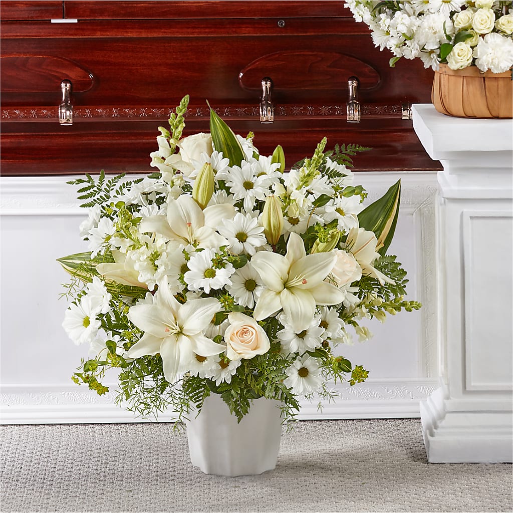Thoughts of Tranquility Floor Basket – Flowers By Lorena, Chino CA