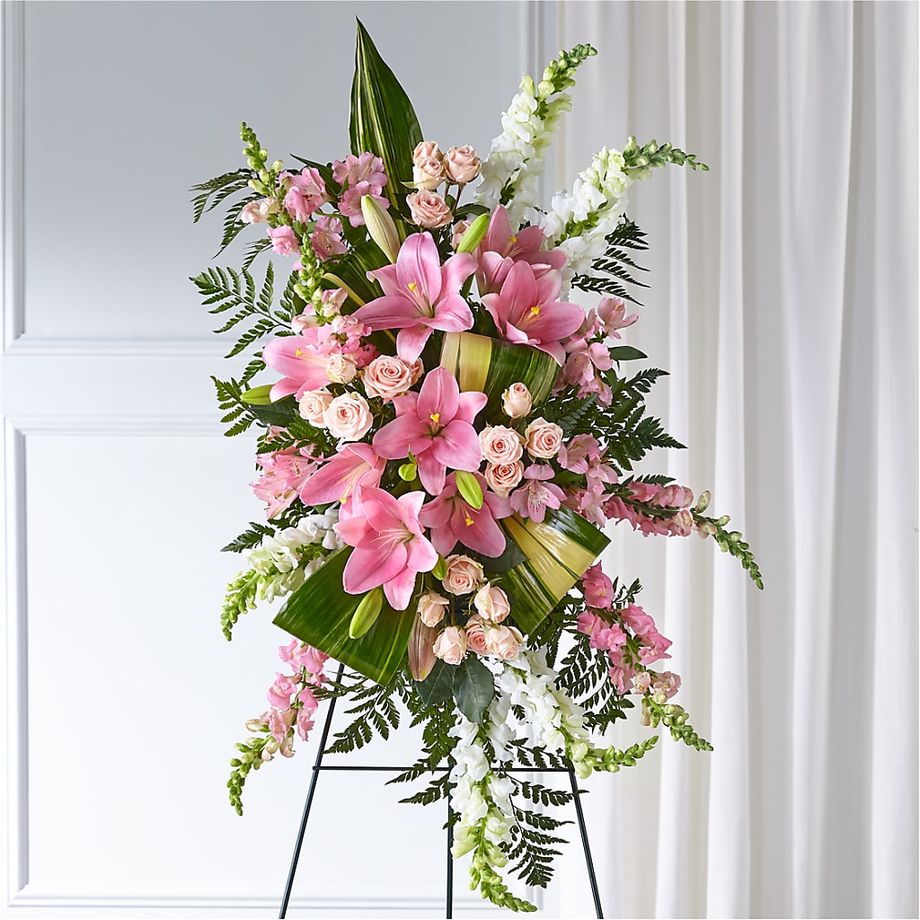 Elegant Embrace Standing Spray – Flowers By Lorena, Chino CA