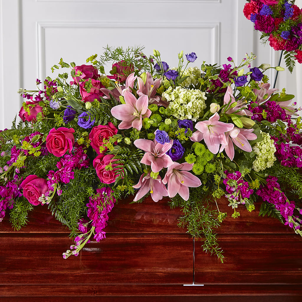 Radiant Tribute Casket Spray – Flowers By Lorena, Chino CA