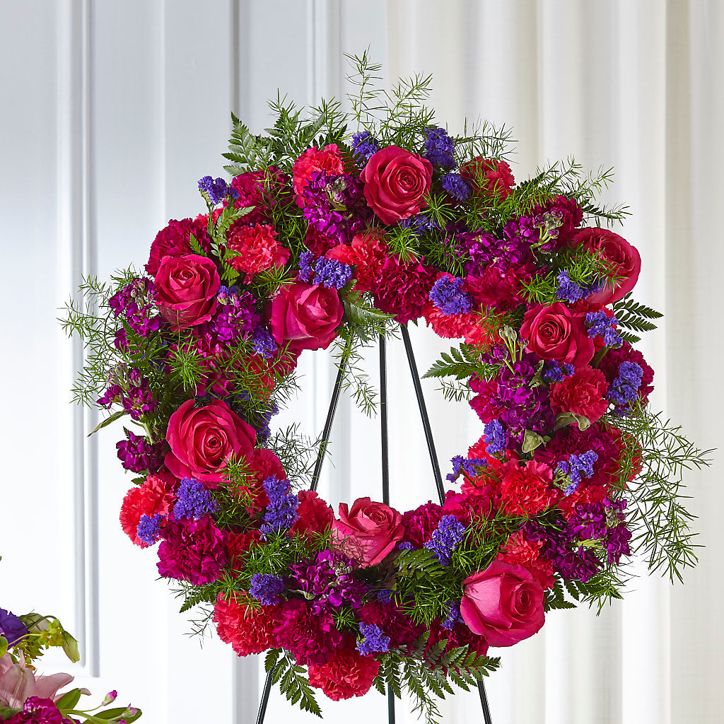 Calming Colors Wreath – Flowers By Lorena, Chino CA