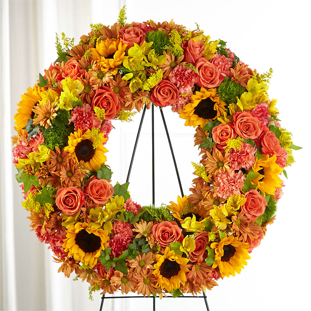 Autumnal Memories Wreath (Standard) – Flowers By Lorena, Chino CA