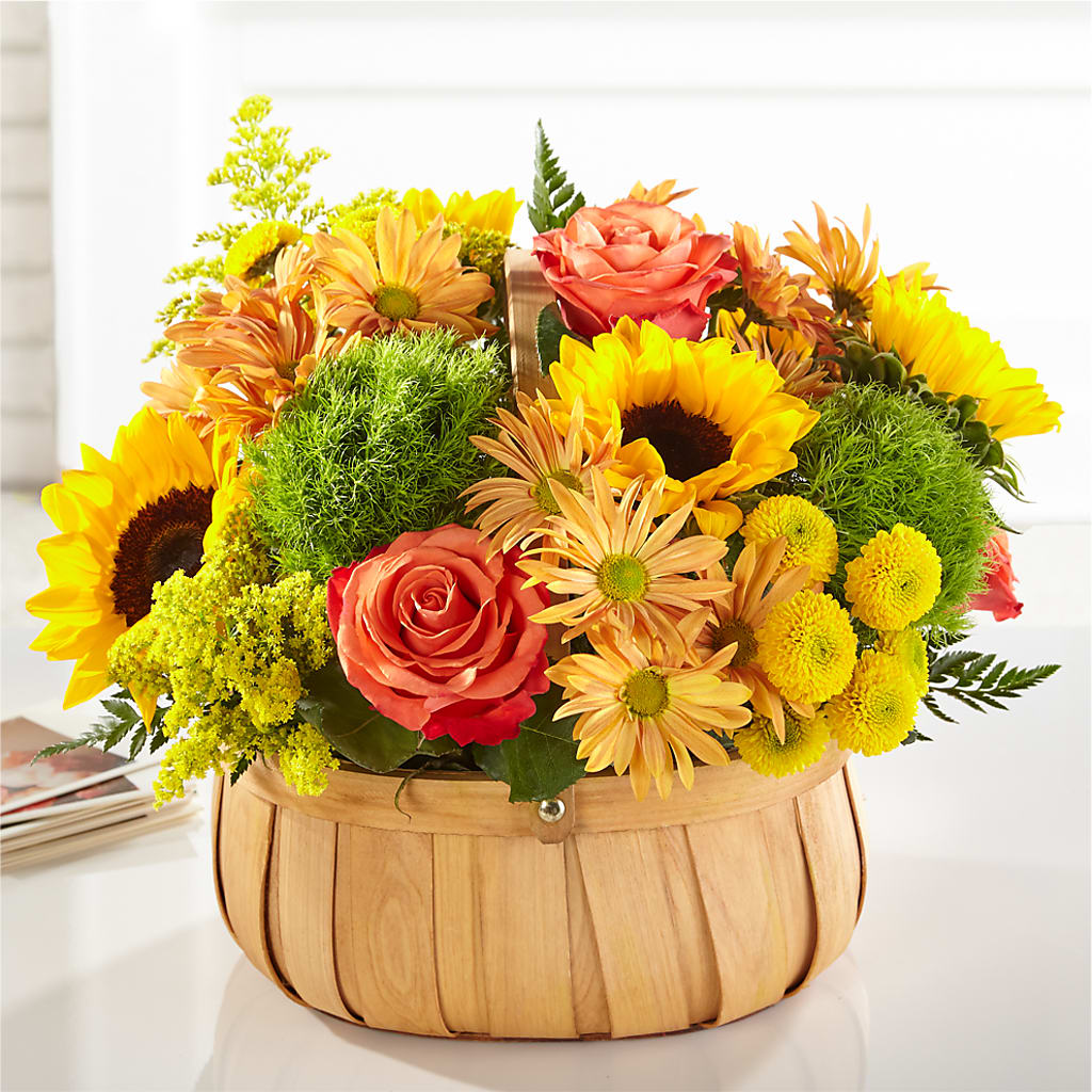 Harvest Sunflower Basket – Flowers By Lorena, Chino CA