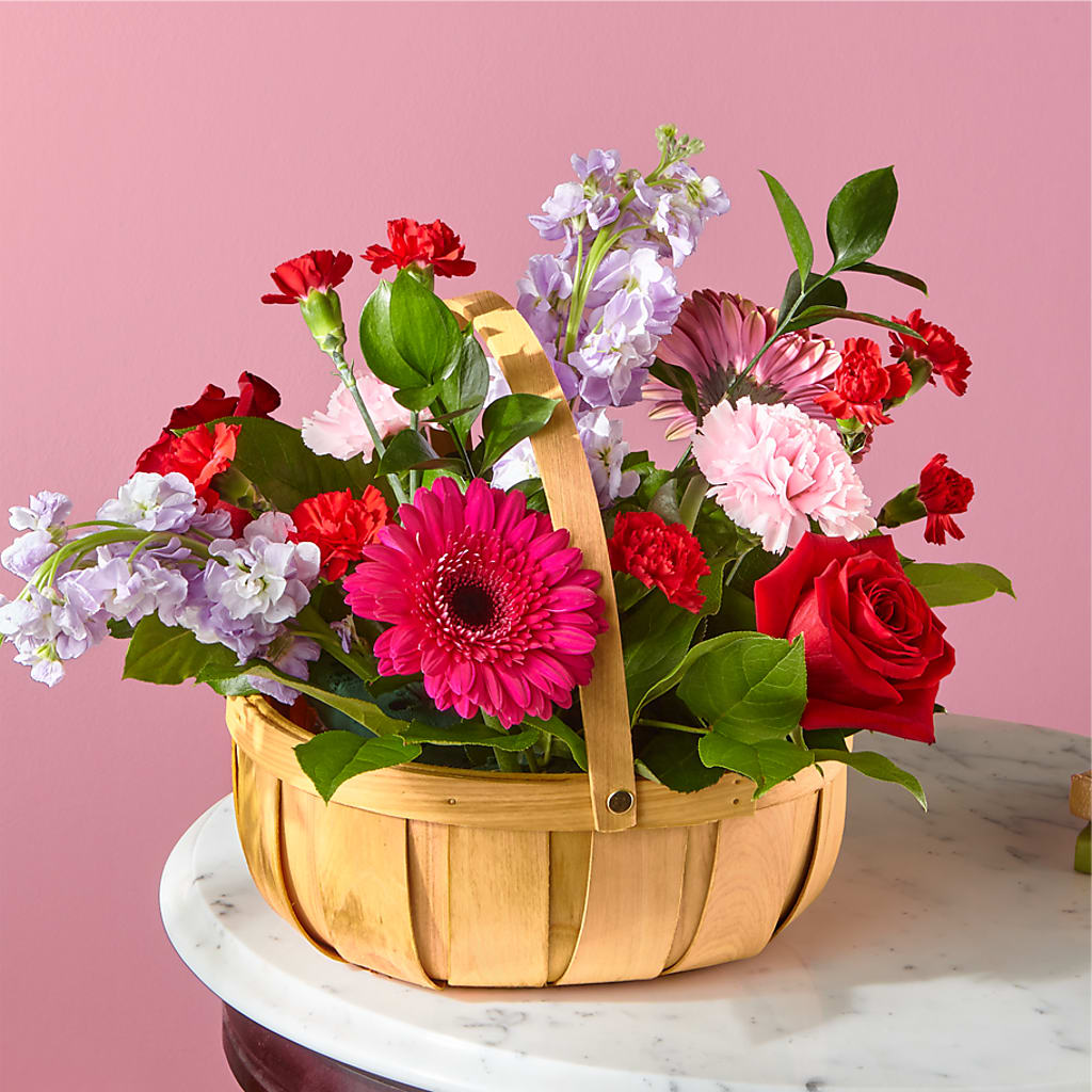 Pink Picnic Basket – Flowers By Lorena, Chino CA