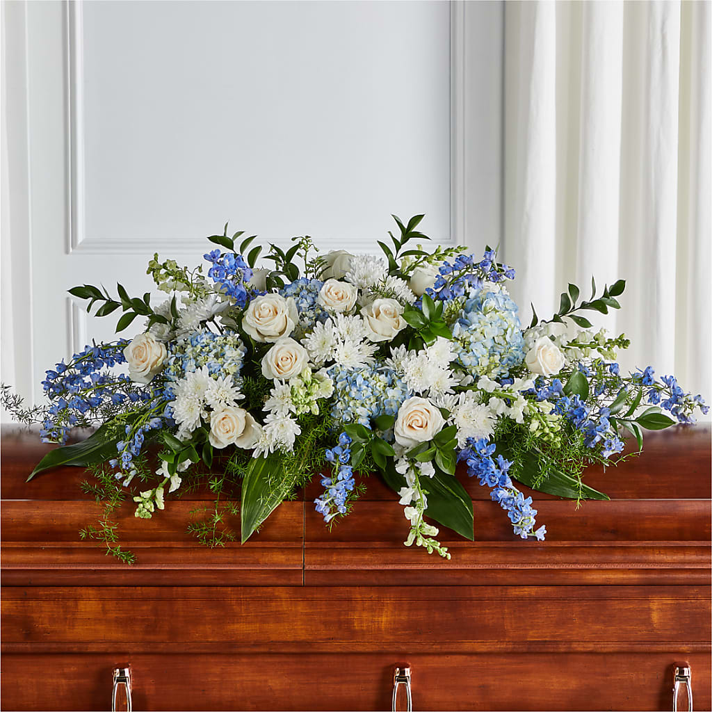 Timeless Essence Casket Spray – Flowers By Lorena, Chino CA