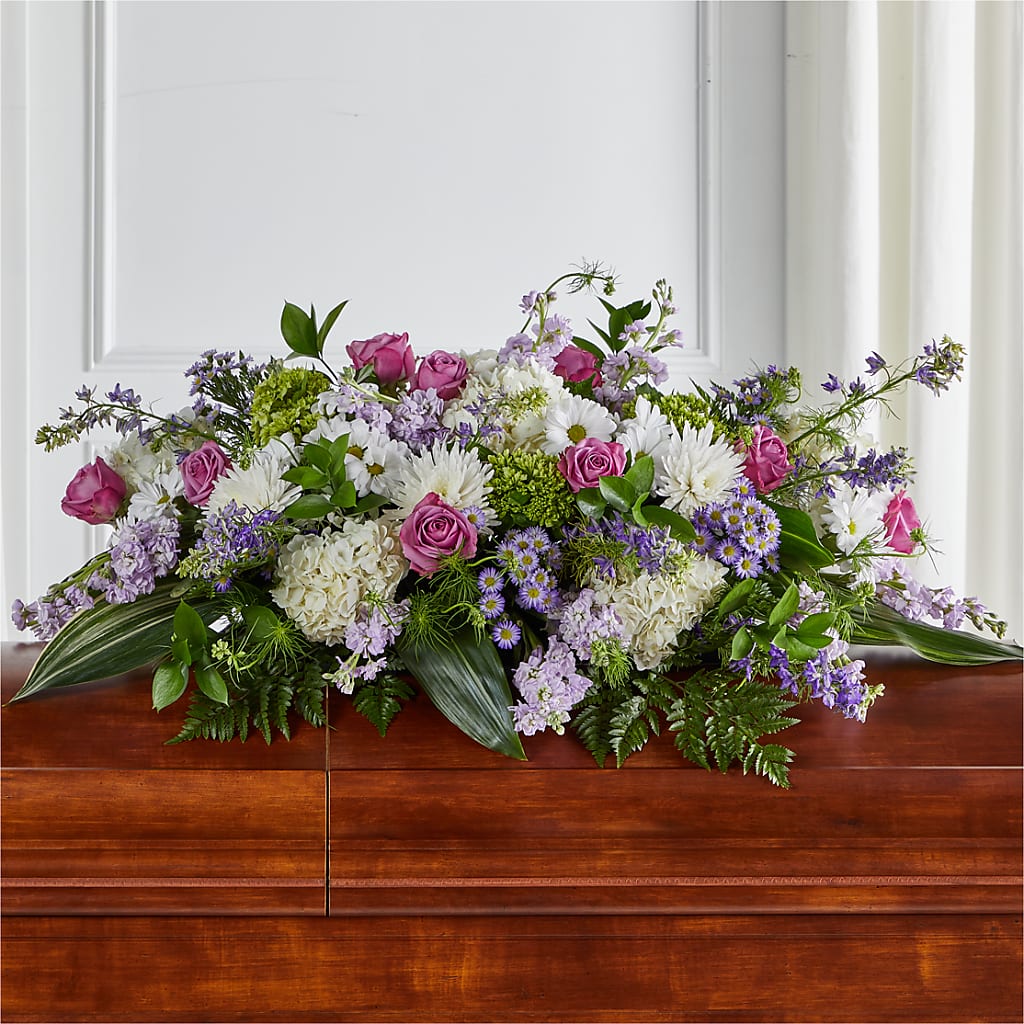 Meadows of Serenity Casket Spray – Flowers By Lorena, Chino CA