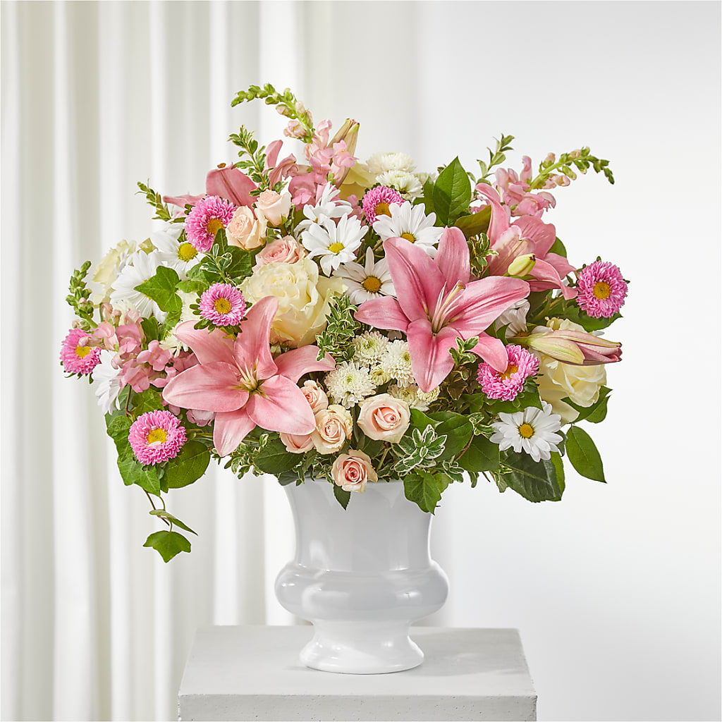 Empathetic Blooms Urn Arrangement – Flowers By Lorena, Chino CA