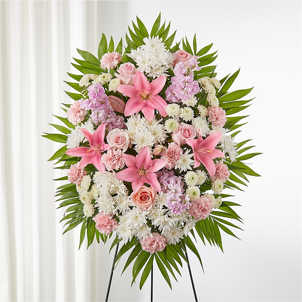 Offering Solace Standing Spray – Flowers By Lorena, Chino CA