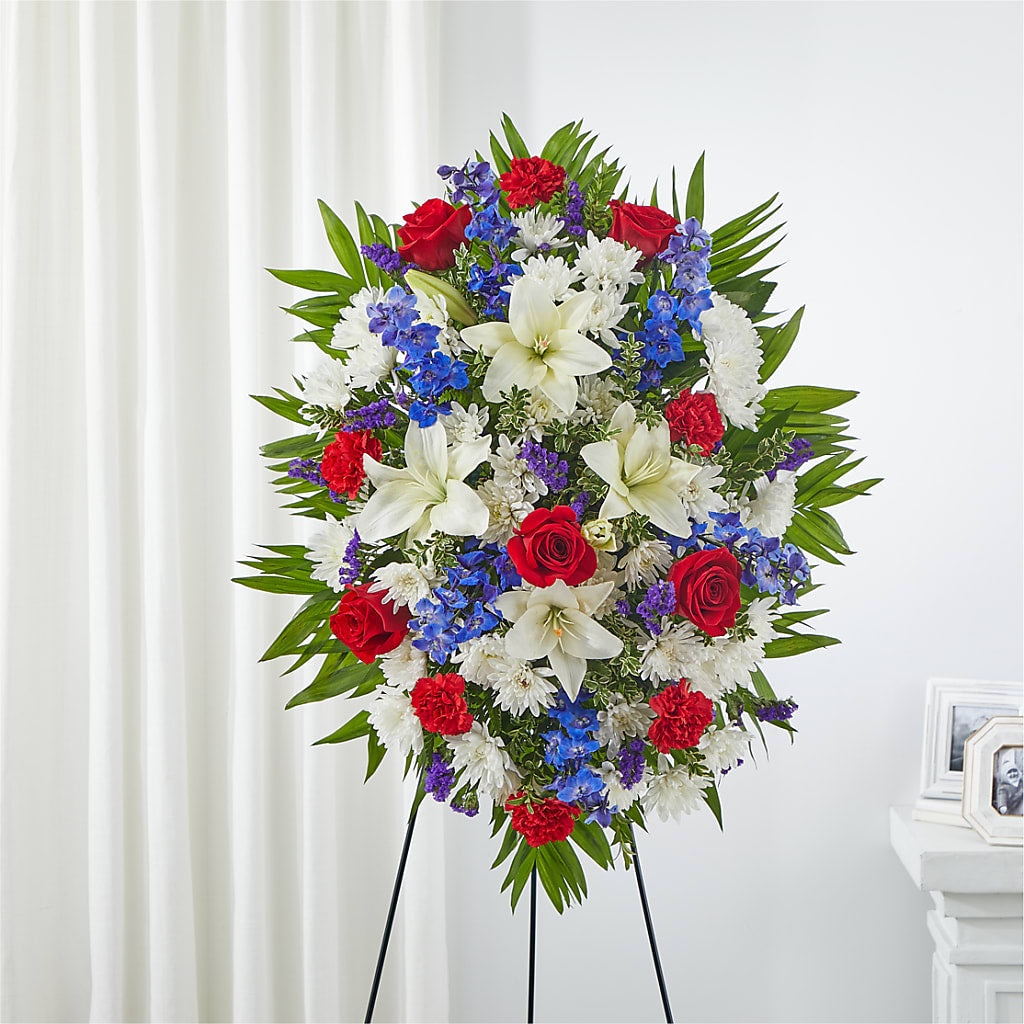 Cherished Service Standing Spray – Flowers By Lorena, Chino CA