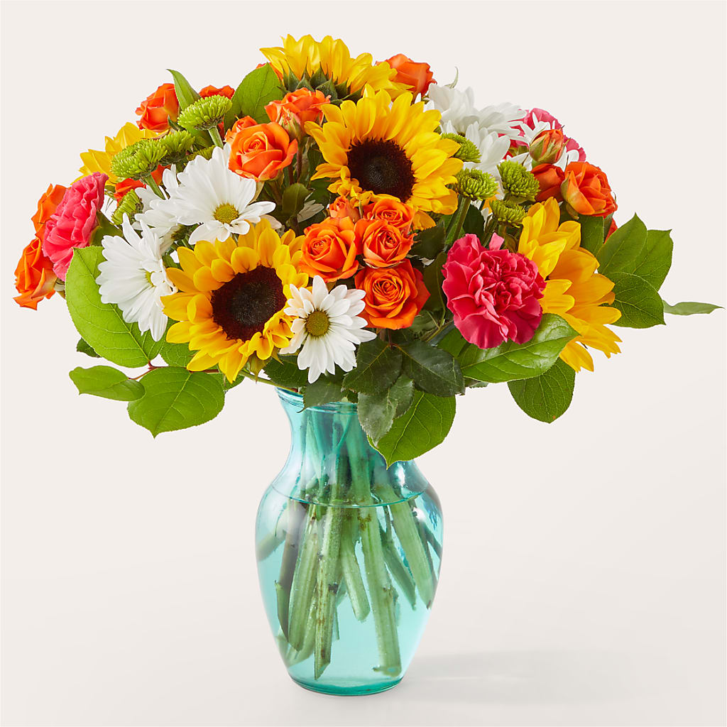 Sun-drenched Blooms Bouquet – Flowers By Lorena, Chino CA