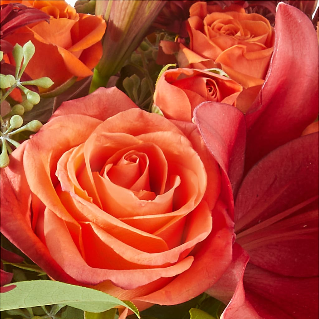 Crimson Leaves Bouquet – Flowers By Lorena, Chino CA