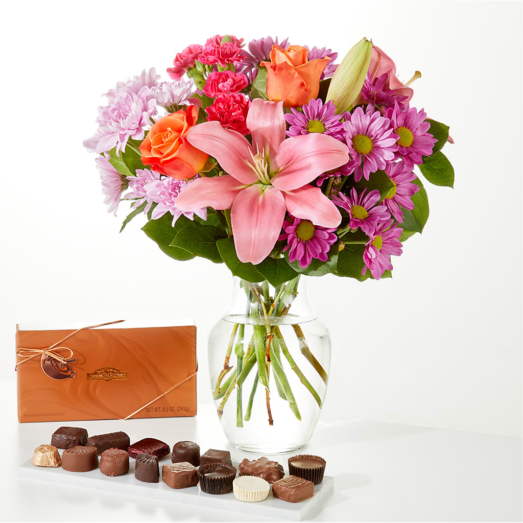 One and Only Bouquet and Chocolate Bundle – Flowers By Lorena, Chino CA