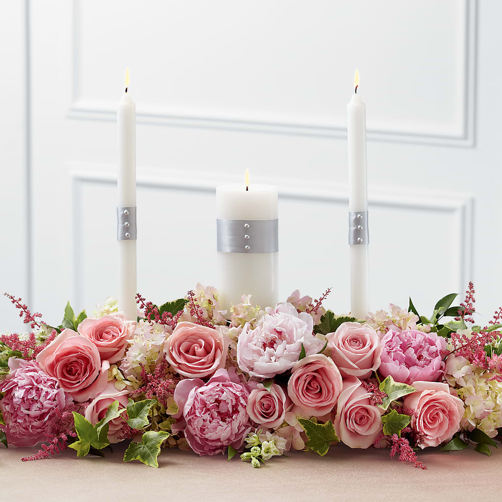 Worldwide Romance Unity Candle Arrangement – Flowers By Lorena, Chino CA