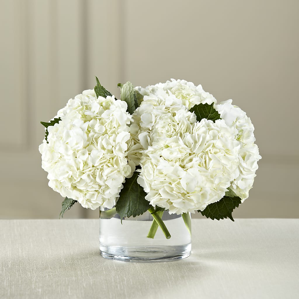 White Hydrangea Bouquet – Flowers By Lorena, Chino CA