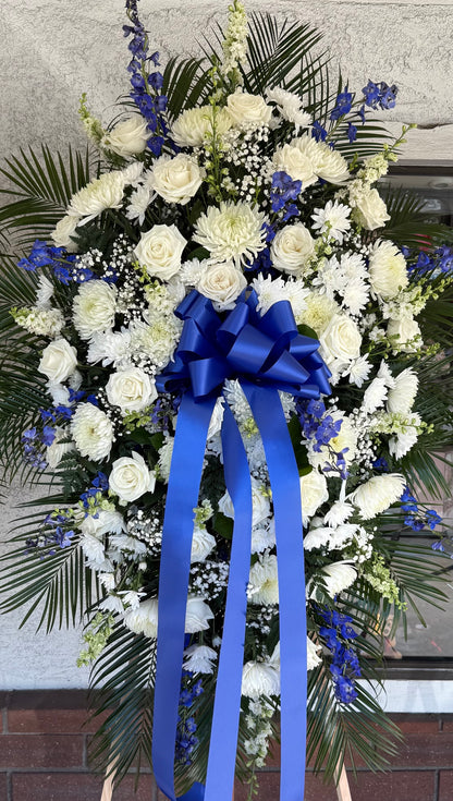 Blue and White Spray (XL) –  Flowers By Lorena, Chino CA