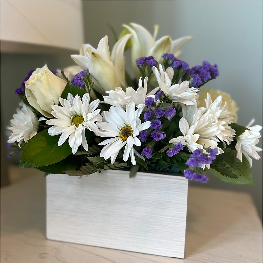 Beyond Blue Box Bouquet –  Flowers By Lorena, Chino CA