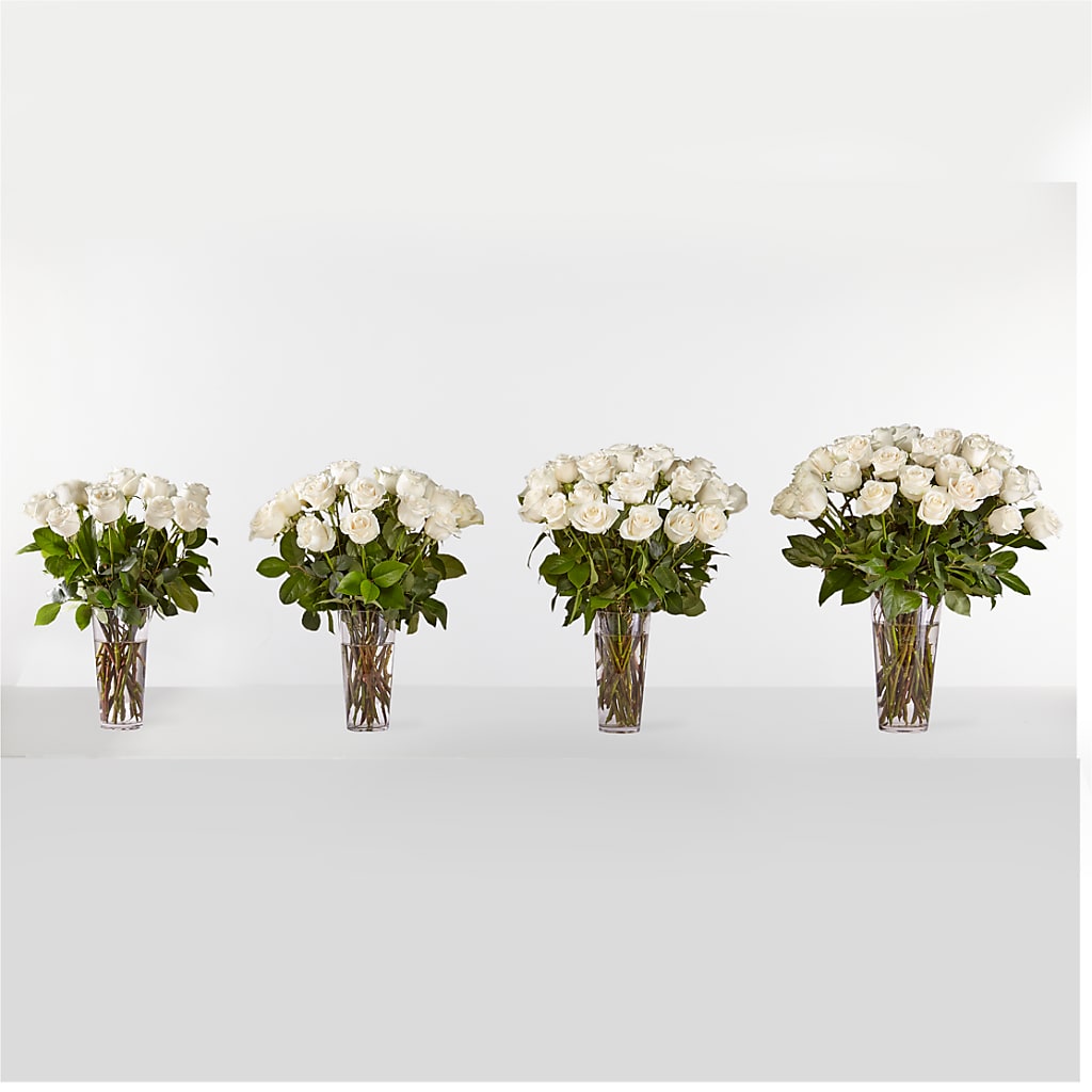 Long Stem White Rose Bouquet –  Flowers By Lorena, Chino CA
