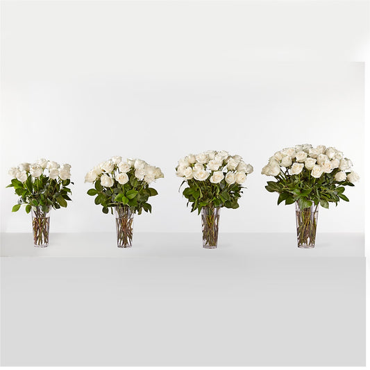 Long Stem White Rose Bouquet –  Flowers By Lorena, Chino CA