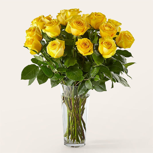 Long Stem Yellow Rose Bouquet –  Flowers By Lorena, Chino CA