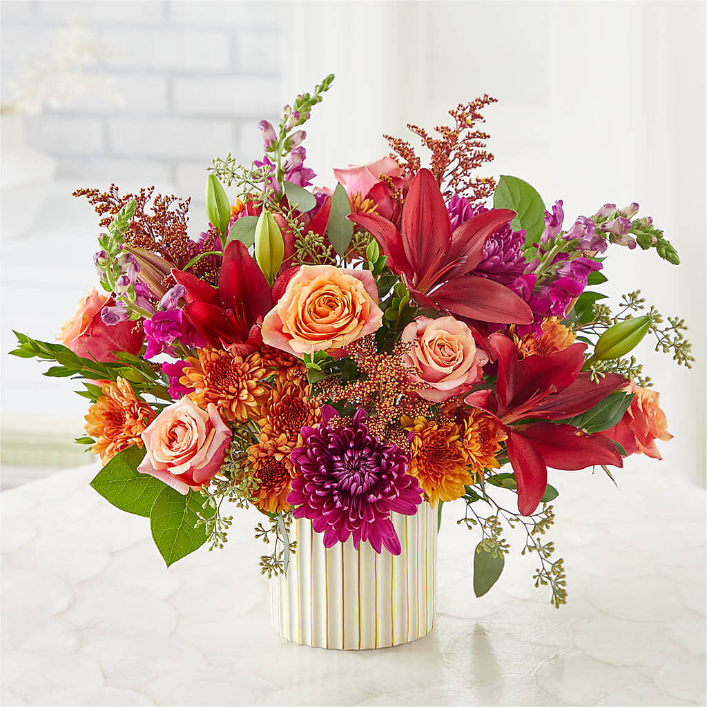 Burgundy Landscape Bouquet –  Flowers By Lorena, Chino CA
