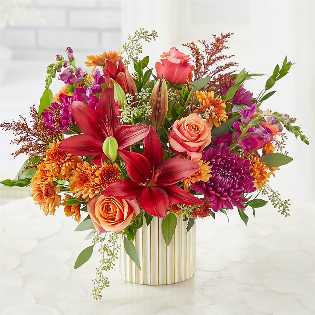 Burgundy Landscape Bouquet –  Flowers By Lorena, Chino CA