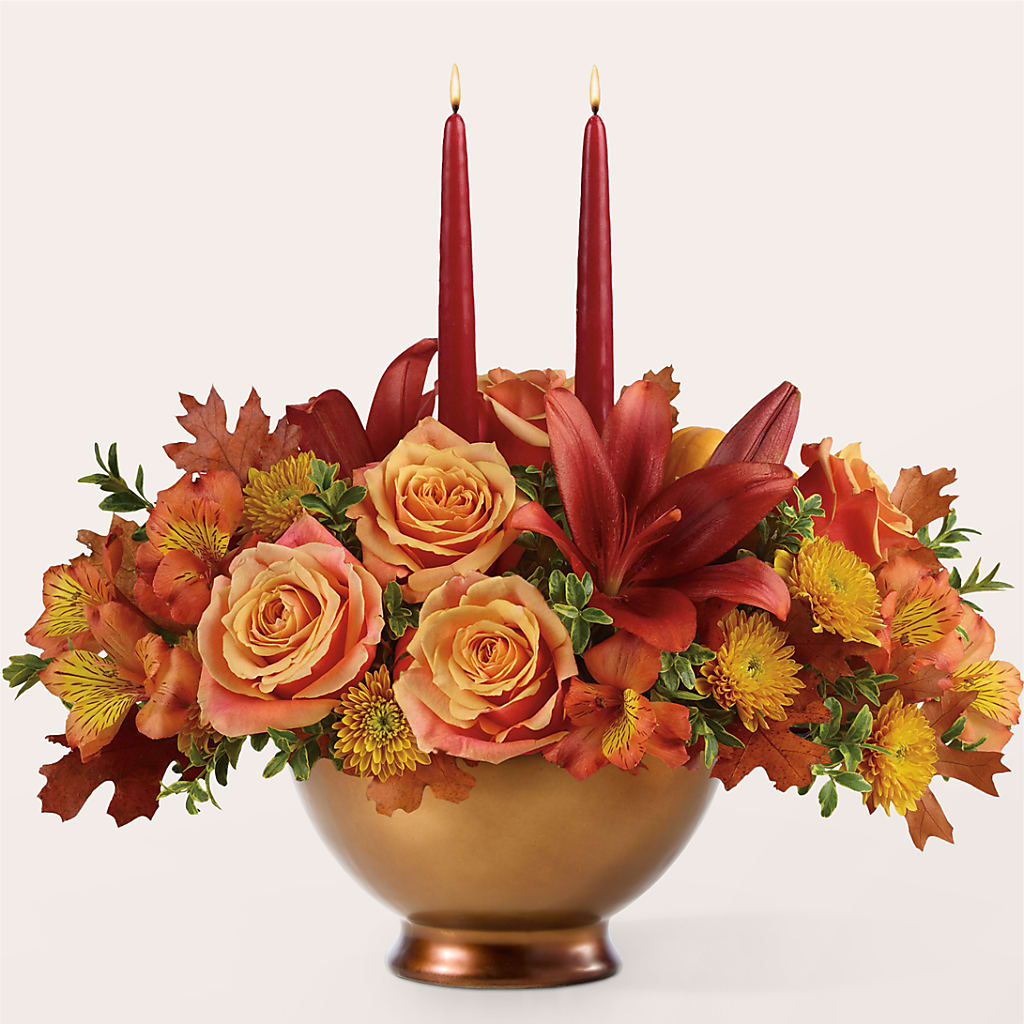 Harvest Table Centerpiece –  Flowers By Lorena, Chino CA