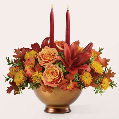 Harvest Table Centerpiece –  Flowers By Lorena, Chino CA