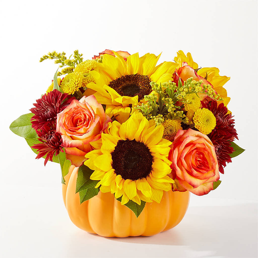 Golden Gourd Pumpkin Bouquet –  Flowers By Lorena, Chino CA