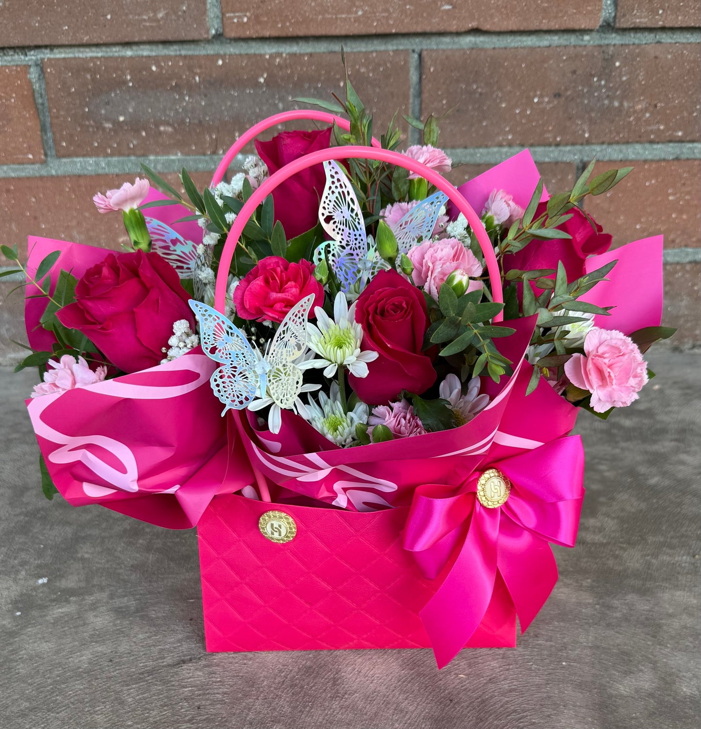 Hot Pink Flower Purse