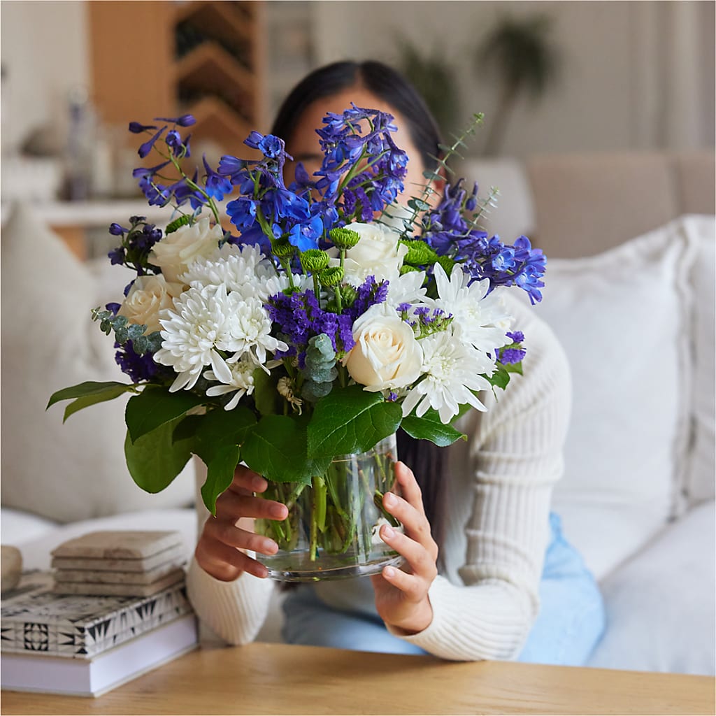 Cerulean Waves Bouquet –  Flowers By Lorena, Chino CA