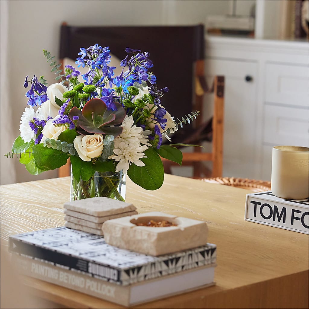 Cerulean Waves Bouquet –  Flowers By Lorena, Chino CA
