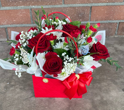Red Flower Purse –  Flowers By Lorena, Chino CA
