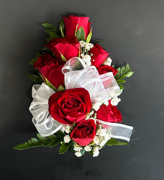 Red Mini Rose Corsage