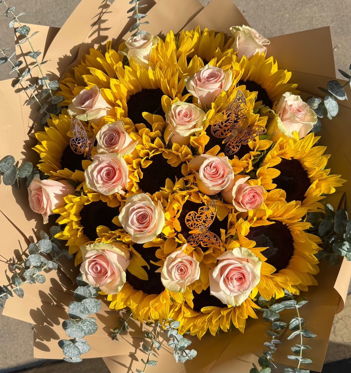 Roses and Sunflowers