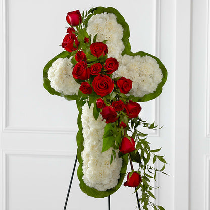Floral Cross Easel –  Flowers By Lorena, Chino CA