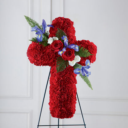 Faithful Hero Floral Cross –  Flowers By Lorena, Chino CA