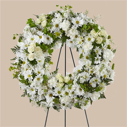 Faithful Wishes Wreath –  Flowers By Lorena, Chino CA
