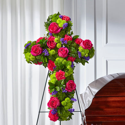 Tribute Rose Floral Cross –  Flowers By Lorena, Chino CA