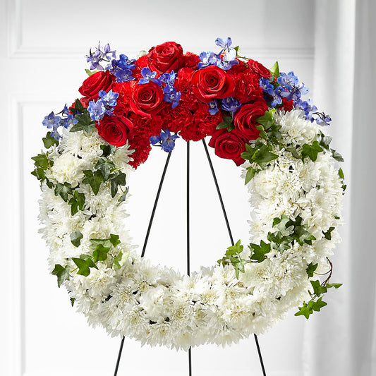 Patriotic Passion Wreath –  Flowers By Lorena, Chino CA