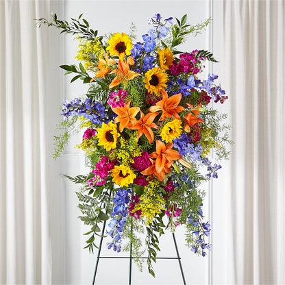 Sunlit Memories Standing Spray (Standard) –  Flowers By Lorena, Chino CA