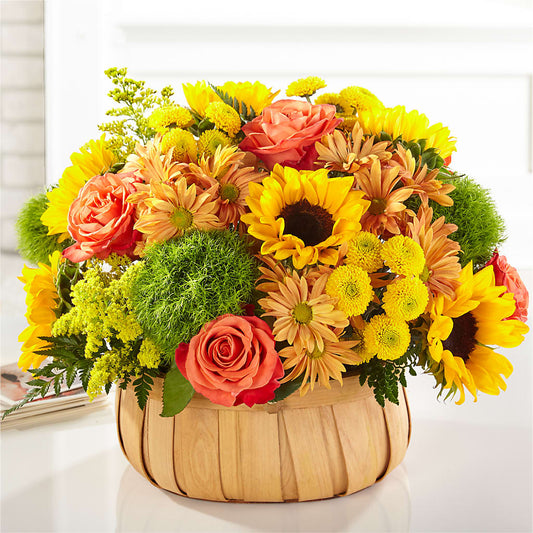 Harvest Sunflower Basket –  Flowers By Lorena, Chino CA