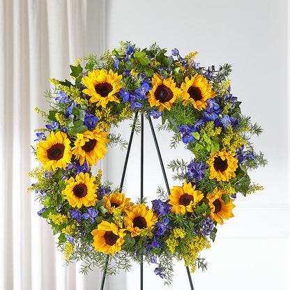Bright Rays Wreath –  Flowers By Lorena, Chino CA