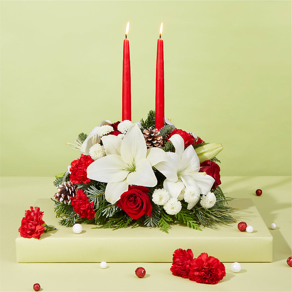 Seasonal Festivities Centerpiece –  Flowers By Lorena, Chino CA