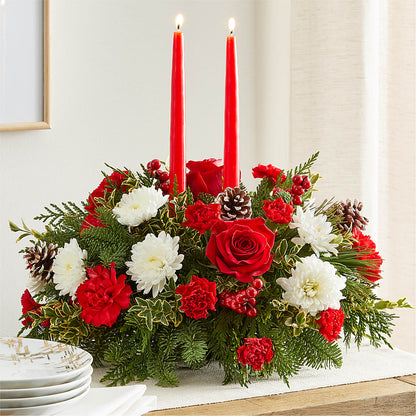 Holiday Soiree Centerpiece –  Flowers By Lorena, Chino CA